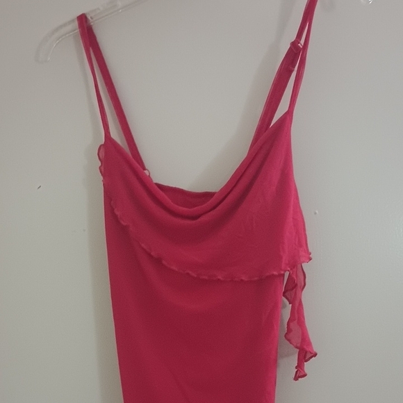 SHEIN Asymmetrical Red Dress Size 2XL Curve Crisscross Back Summer Spring Sexy💅 - Picture 3 of 4